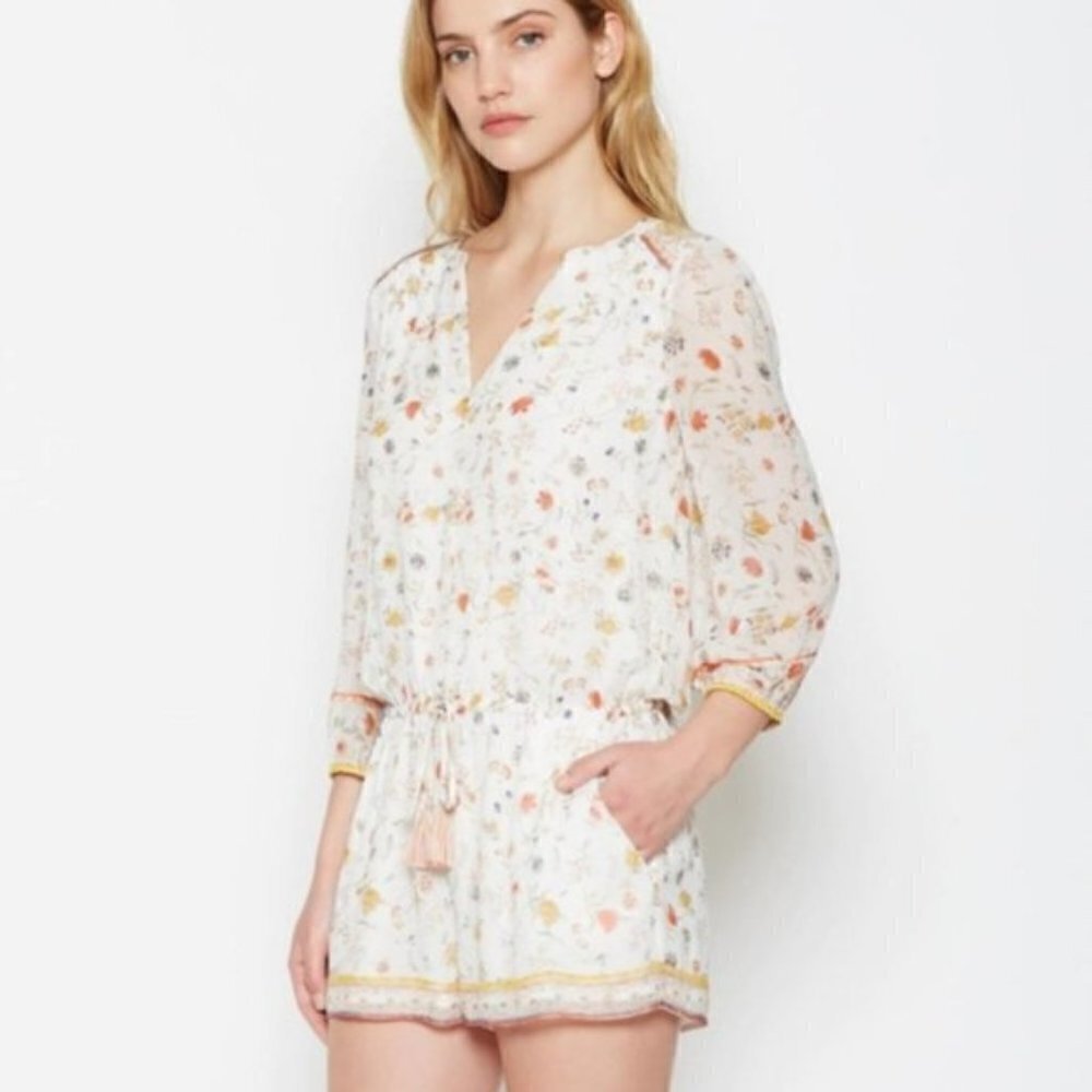Joie Weldon Silk Spring Floral Romper Shorts Small